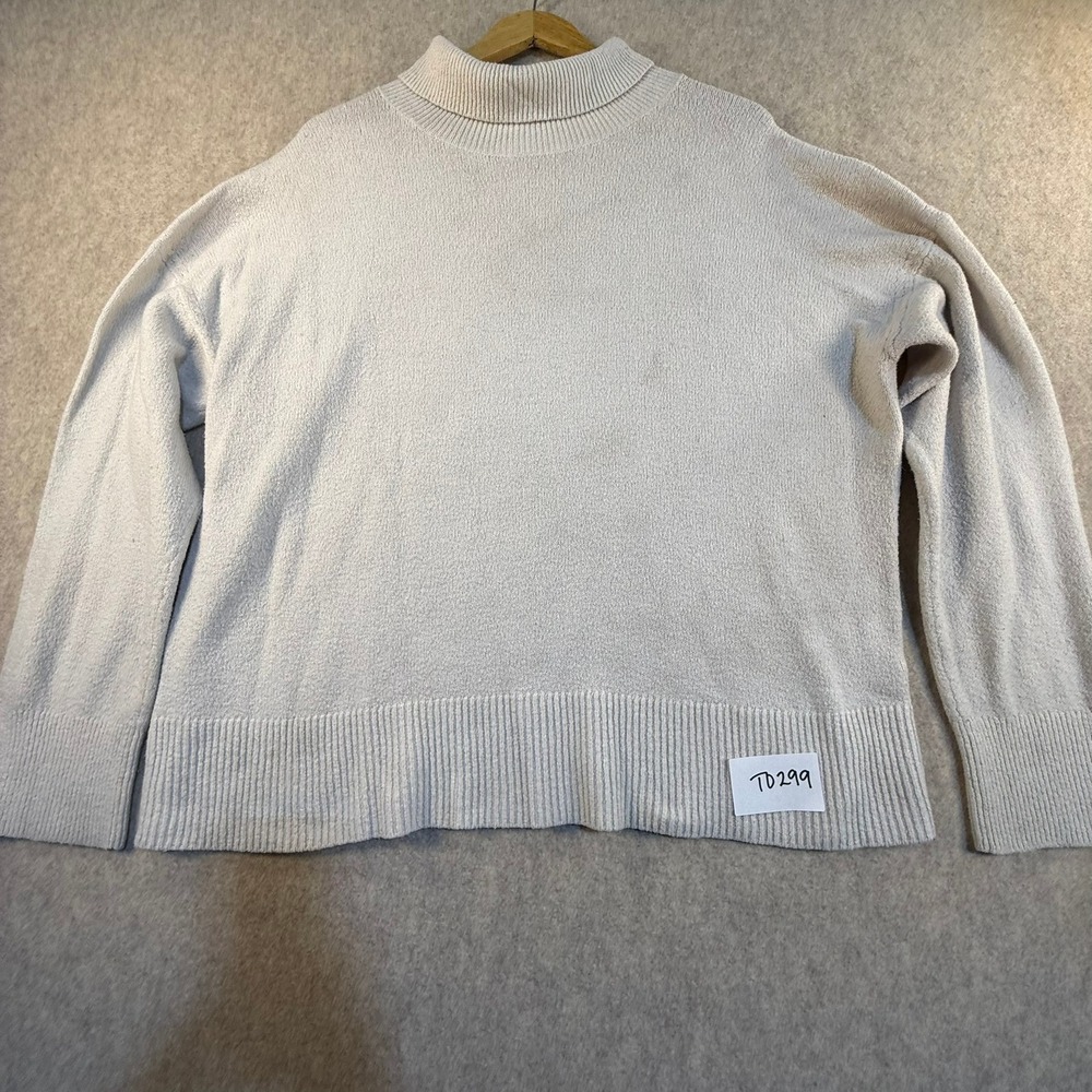 Treasure & Bond Womens Mock Neck‎ Sweater Beige Knit Pullover Size M TD299